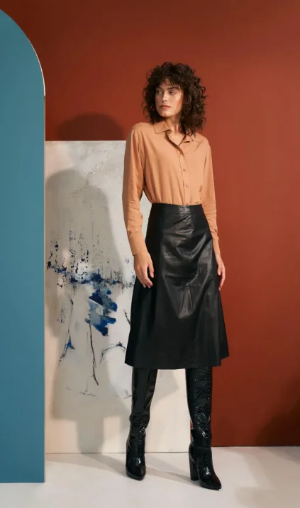 Ecoleather black skirt