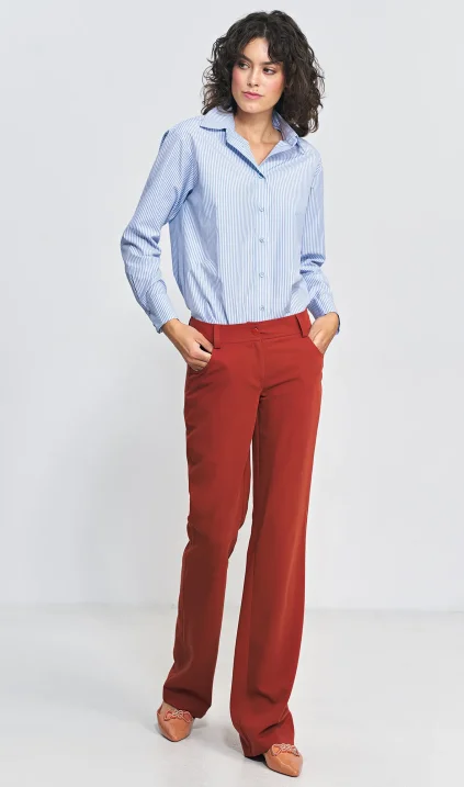 Rusty bootcut trousers