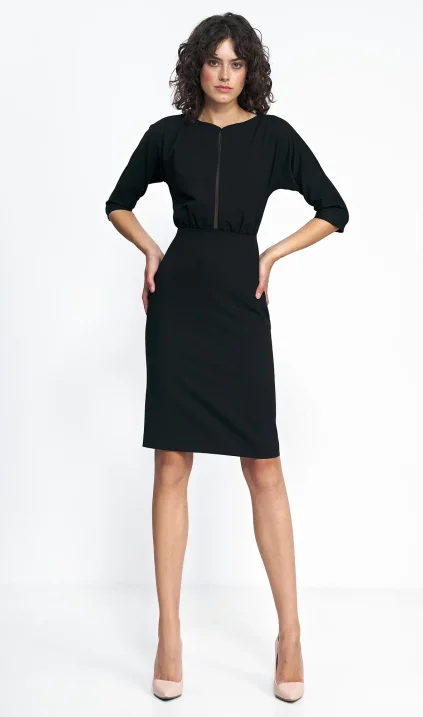 Black dress with inset