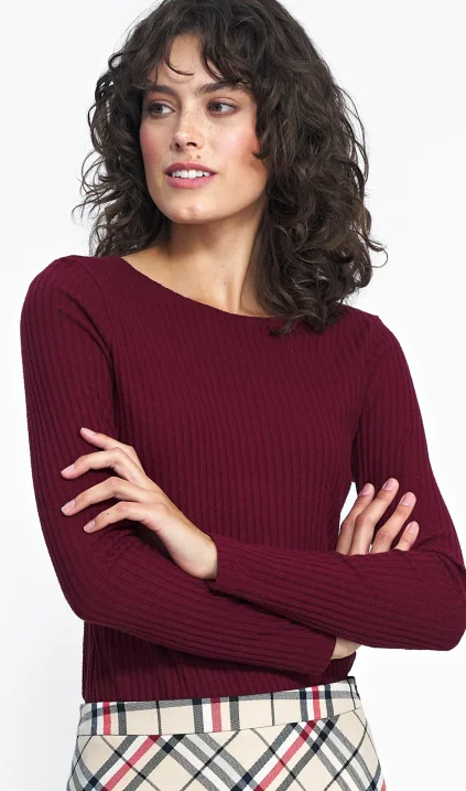 Longsleeve claret blouse