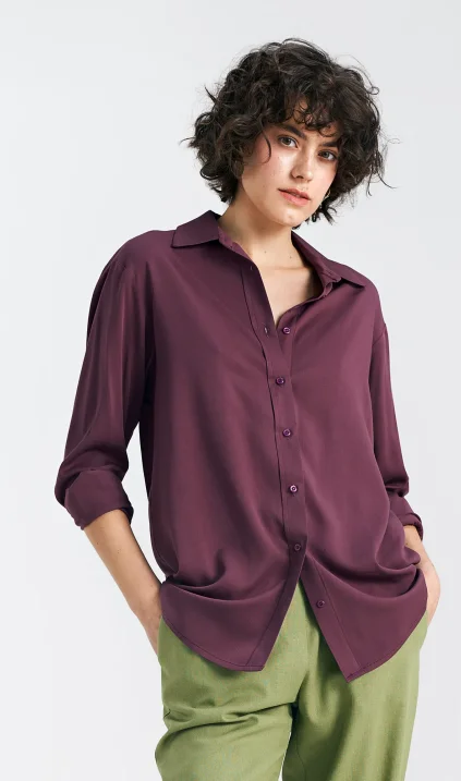 Oversize shirt - plum