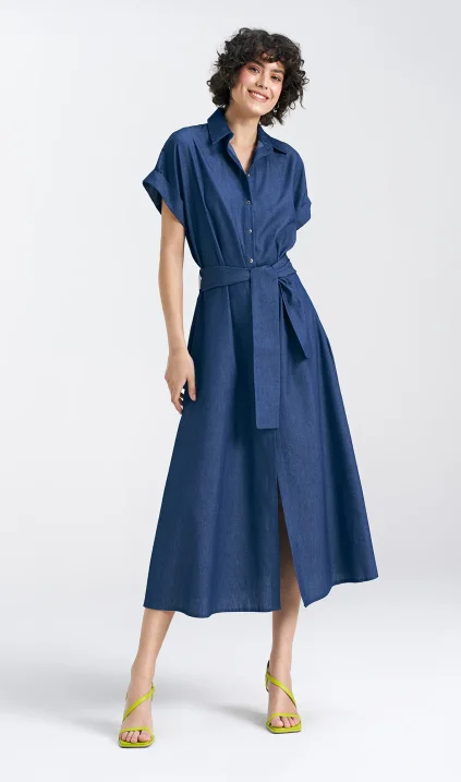 Denim dress, loose- denim