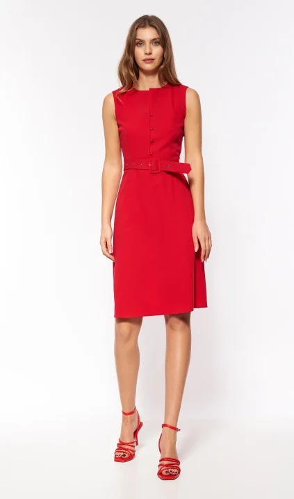 Red elegant sleeveless dress