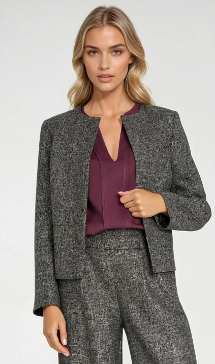 Chanel-style blazer - black