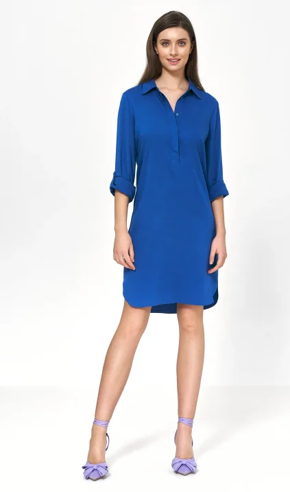 Oversize dress in cornflower colour