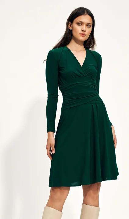 Green envelope dress